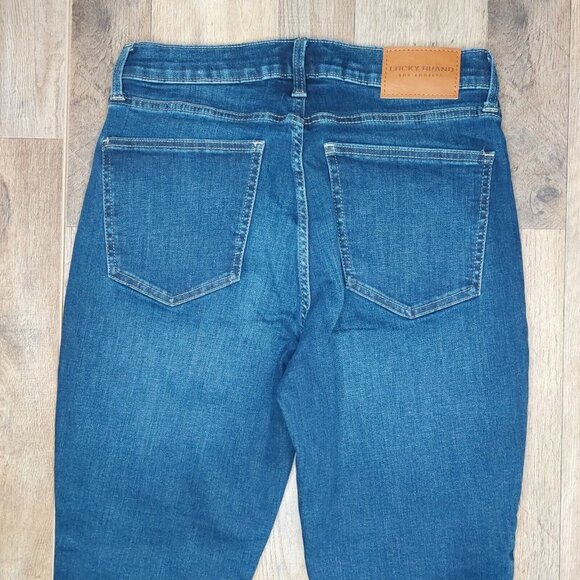 Lucky Brand Jeans Women 6/28 Blue Bridgette Skinny Dark Denim Ankle Stretch - Picture 13 of 16